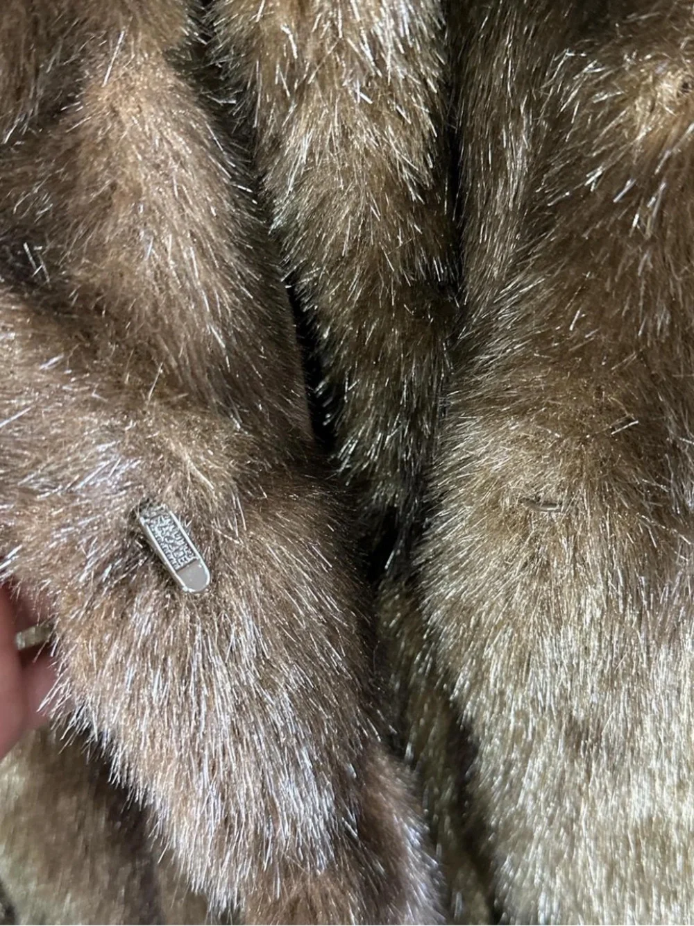 1X Dennis Basso - Vintage Brown Faux Fur Coat